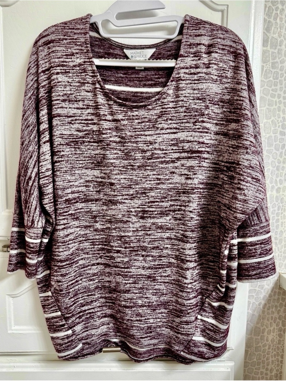 Market & Spruce Space Dye Striped Batwing Knit Top Size Small - Stitch Fix - Picture 2 of 11